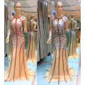 Guangzhou 2017 Unique Design Spécial Stripe Broderie Sparkling Beads Mermaid Robes de soirée